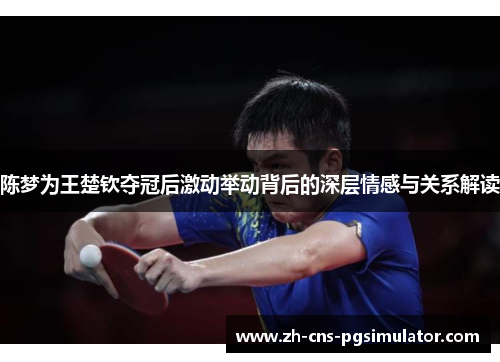 陈梦为王楚钦夺冠后激动举动背后的深层情感与关系解读