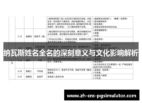 纳瓦斯姓名全名的深刻意义与文化影响解析